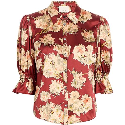 Cinq A Sept camicia mae bouquet fiona - rosso