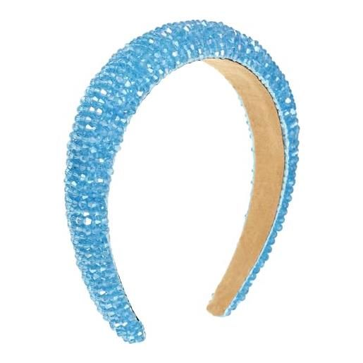 VOCOSTE strass fascia per capelli, bling fasce per capelli per donne, 1.18 largo blu