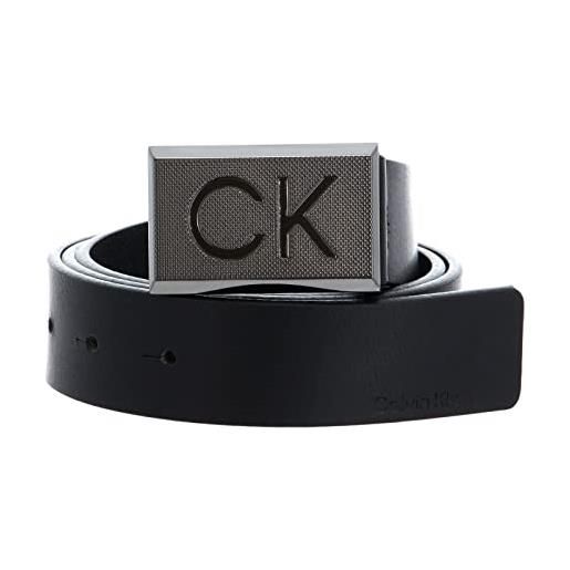Calvin Klein casual pq plaque belt 35mm w130 ck black