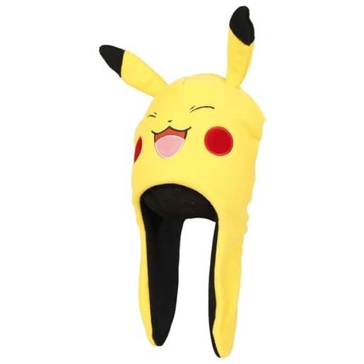 Pokémon abbigliamento pokemon: novelty pikachu sherpa polar fleece yellow (beanie / berretto)