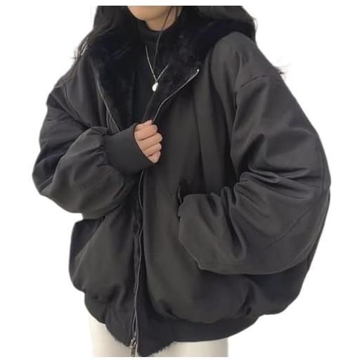 DUOYANGJIASHA Felpe con cappuccio lunghe da donna a tunica