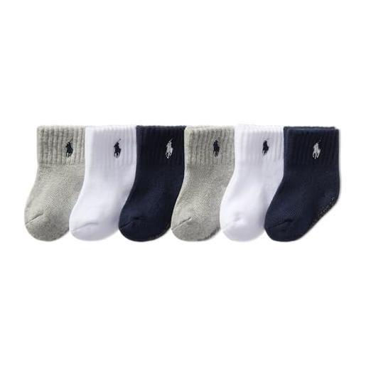 Polo ralph lauren calzini da uomo per bambini e ragazzi, calzini sportivi per bambini, colore: bianco marino. , 0-6 months