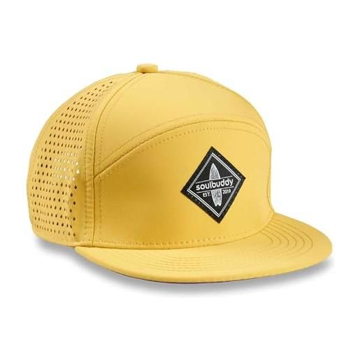 Soulbuddy special snapback cap per bambini in 3 taglie - berretto da baseball leggero e traspirante - cappello estivo unisex per bimbo e bimba - idea regalo originale (it, testo, m, giallo viola)