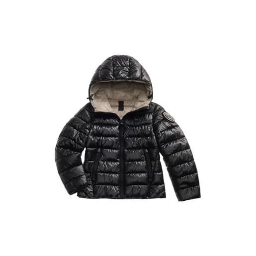 Blauer piumino invernale con cappuccio, nero, cerniera frontale, giubbino corto per ragazze (it, età, 16 anni, nero)