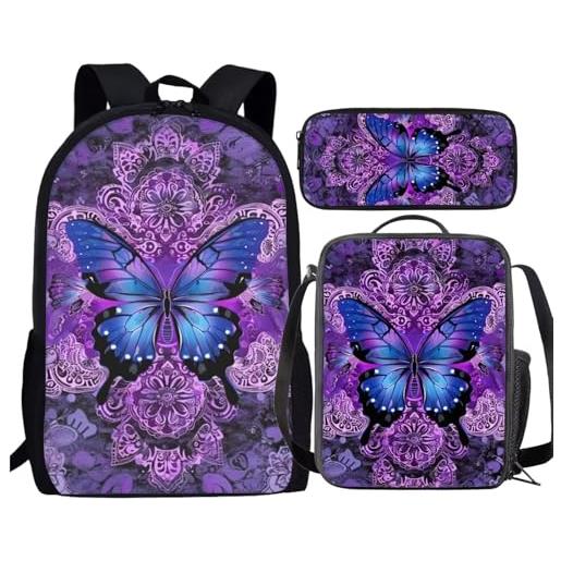 Makukke Zaino da Donna – Zaino per la Scuola Ragazze Adolescenti – Cute Anime Bookbag Donna Casual Daypack Anti-Theft Zaino per Università Viaggi Tempo Libero Lavoro