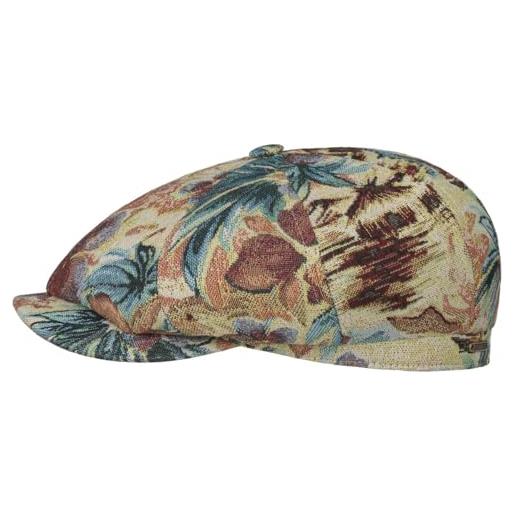 Stetson coppola hatteras hawaii jacquard donna/uomo - made in the eu berretto newsboy cappello piatto con visiera, visiera primavera/estate primavera estate - l (58-59 cm) a colori