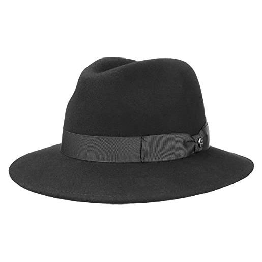 LIERYS chicago ii cappello di feltro traveller fedora tascabile impermeabile fascia unicolore made in italy unisex estate inverno