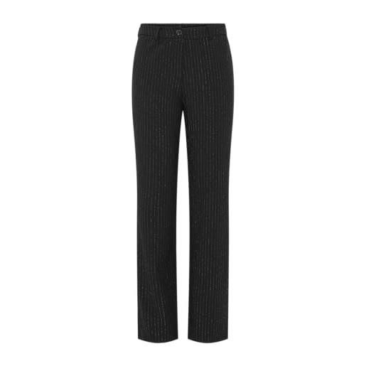 PIECES pantaloni pcparker hw, black/detail: silver lurex, l