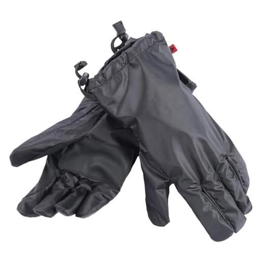 Dainese - rain overgloves, copriguanti impermeabili, antipioggia con rivestimento impermeabile, custodia in nylon per guanti moto e scooter, chiusura con zip, nero