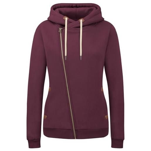 KEBORUILA felpa da donna con cappuccio vicky zip, lilla, s