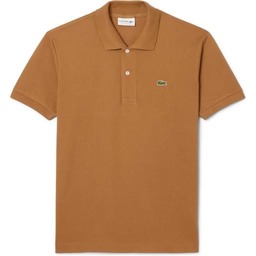 LACOSTE polo ss cotone marrone