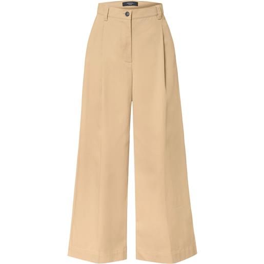 Weekend Max Mara  pantalone nebbie a gamba ampia in gabardina di cotone
