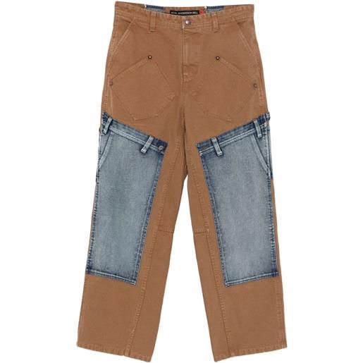 Andersson Bell jeans con design patchwork - marrone