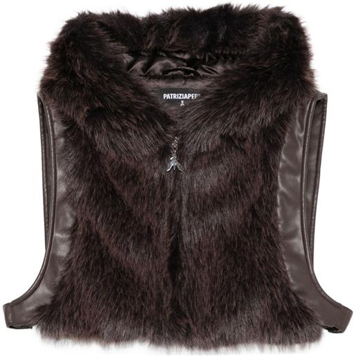 Patrizia Pepe gilet in shearling - marrone