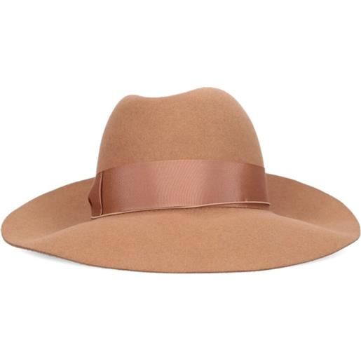 Borsalino cappello monica con nastro - toni neutri