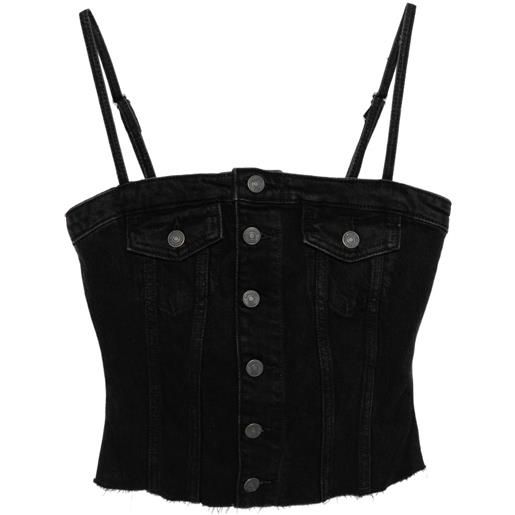 Reformation top denim coco - nero
