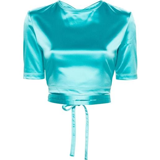 Patou top con apertura posteriore - blu