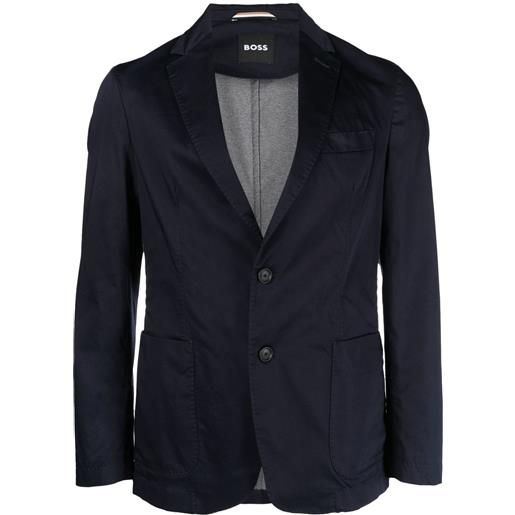 BOSS blazer con scollo a v - blu