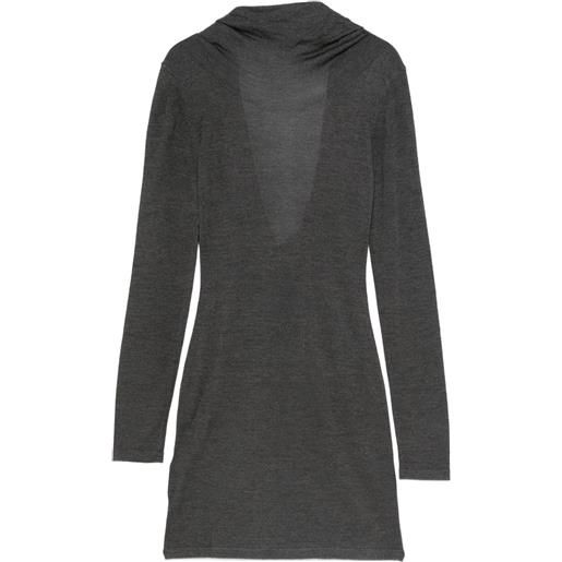 Aya Muse abito corto a maniche lunghe - grigio