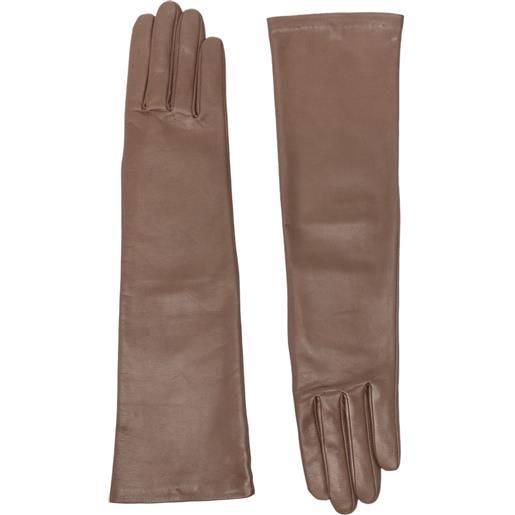Agnelle guanti opera in pelle - marrone
