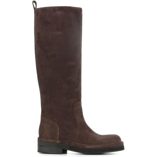 Del Carlo stivali in pelle scamosciata con - marrone