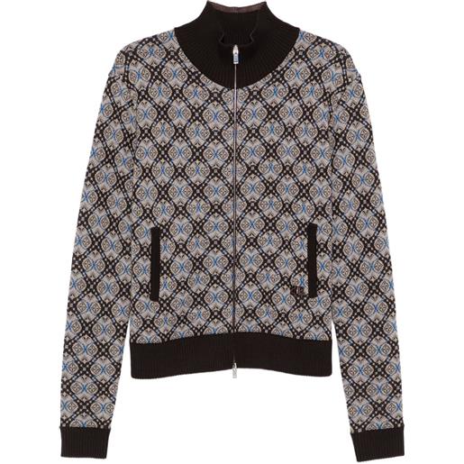 Wales Bonner felpa con zip - grigio