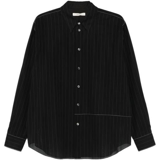 6397 camicia gessata semi trasparente - blu