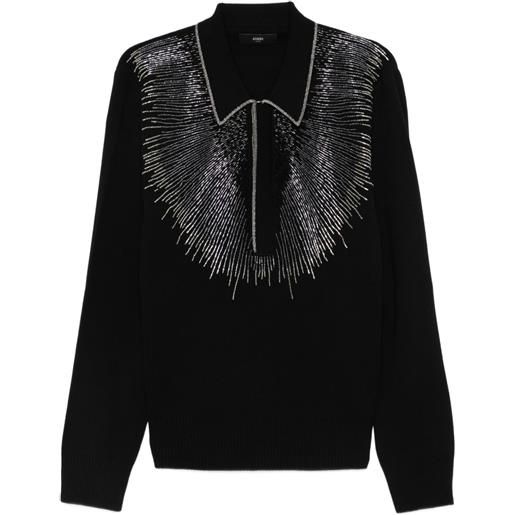AMIRI polo con decorazione - nero