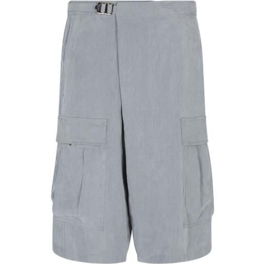 Giorgio Armani cargo corti con fibbia - grigio