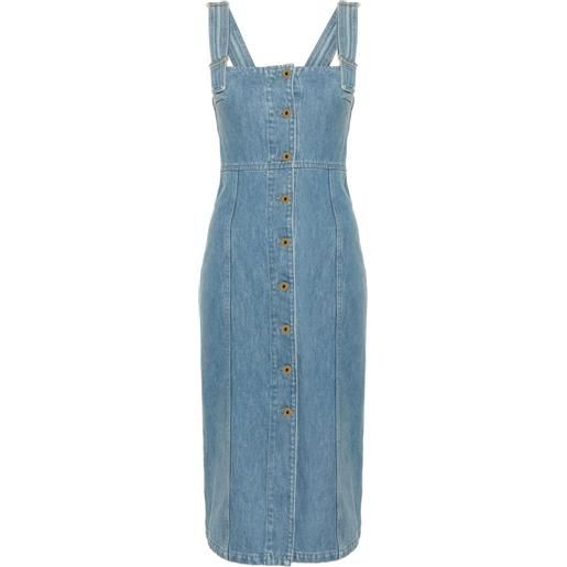 Patou abito midi denim - blu