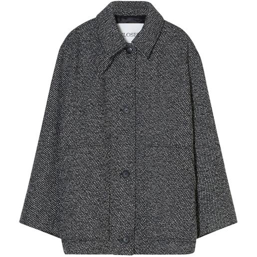 Closed cappotto in pied-de-poule - nero