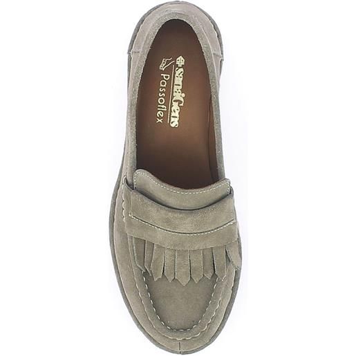 Sanagens mocassini in pelle scamosciata con tacco 4 cm