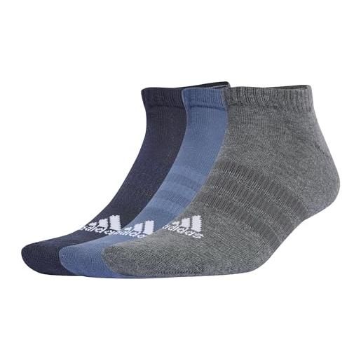 adidas unisex - adulto cushioned low-cut socks 3 pairs, legend ink/preloved ink/dark grey heather, 6.5-8