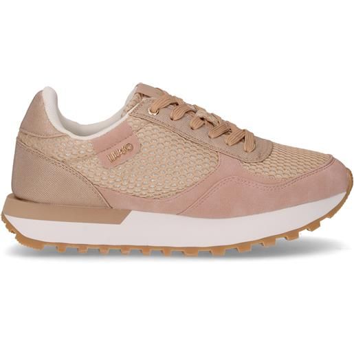 LIU-JO evelyn 915 sneaker in ecopelle e tessuto nude - donna - nude
