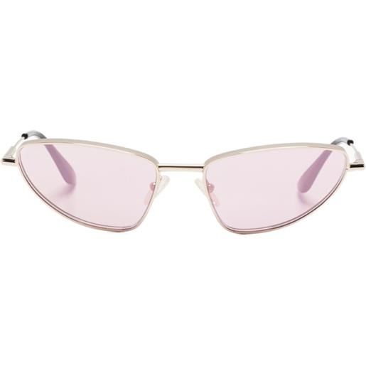 Alexander McQueen Eyewear occhiali da sole t-bar cat-eye - argento