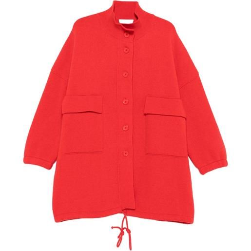 LABORATORIO CAPRI cappotto monopetto con tasche - rosso