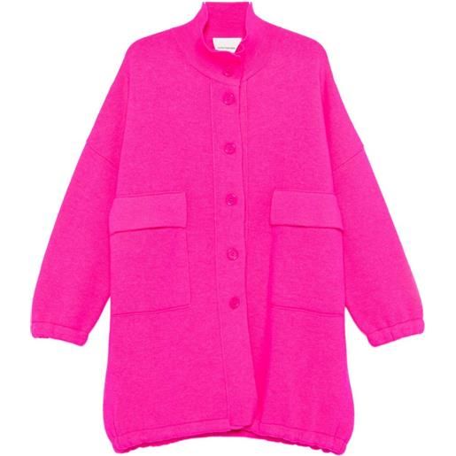 LABORATORIO CAPRI cappotto monopetto con tasche - rosa