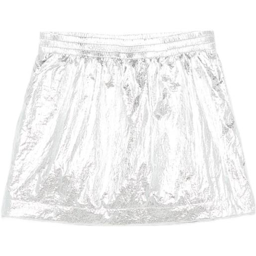 MEDEEA minigonna con vita elasticizzata - silver