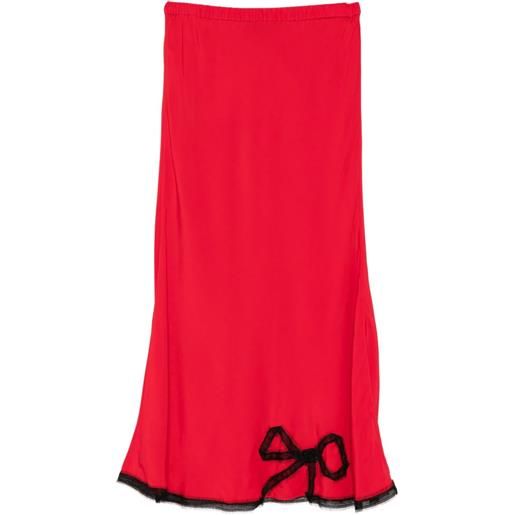 Rochas gonna midi - rosso