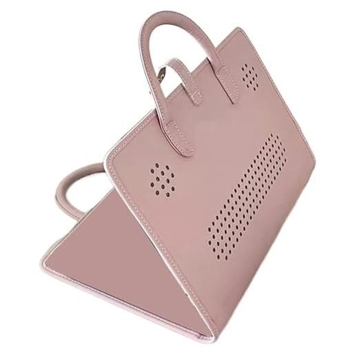 Whnbuij coppa di protezione del computer portatile in pelle rosa manica del computer portatile impermeabile rosa con manico rosa del computer portatile scatola del manicotto del computer portatile caso di