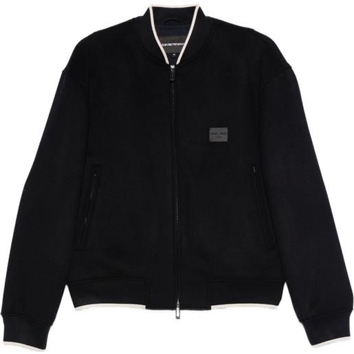 Emporio Armani bomber con applicazione logo - blu