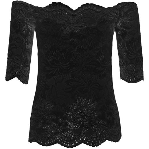 Rabanne top con spalle scoperte - nero