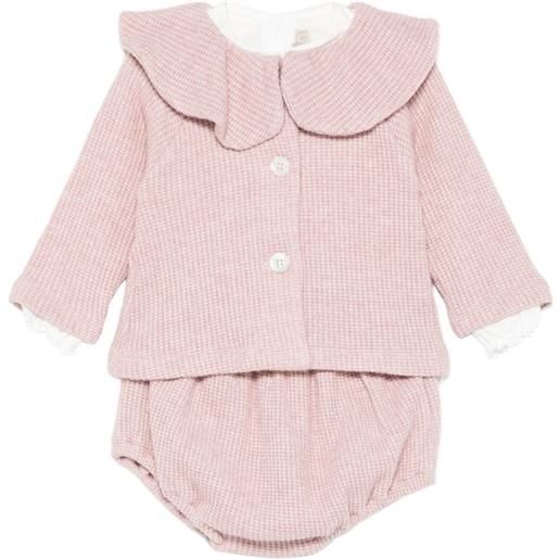 La Stupenderia set con shorts in maglia - rosa