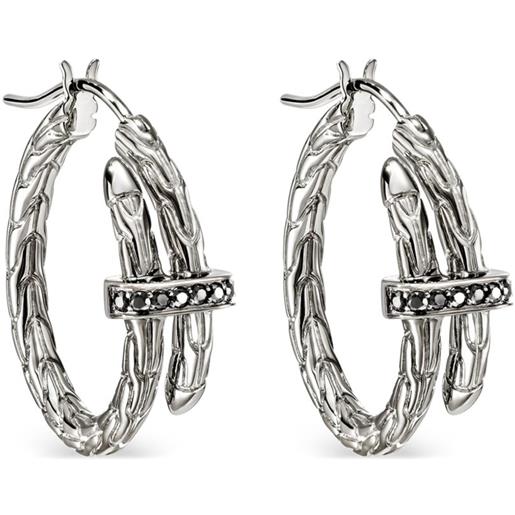 Orecchini A Cerchio Huggie Con Zirconi Cubici • Argento Sterling - Foto 4