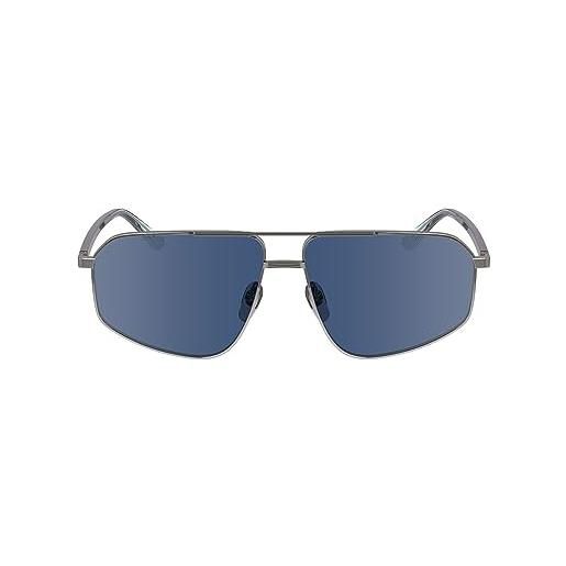 Calvin Klein men's sunglasses ck23126s - light gunmetal with solid blue lens
