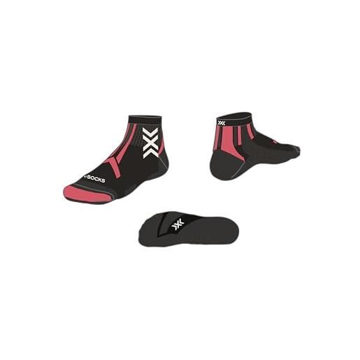 X-Socks trailrun discover ankle da donna - calze da trail running per un comfort superiore, regolazione della temperatura e protezione durevole per gli amanti dell'outdoor - nero/rosa, 37-38