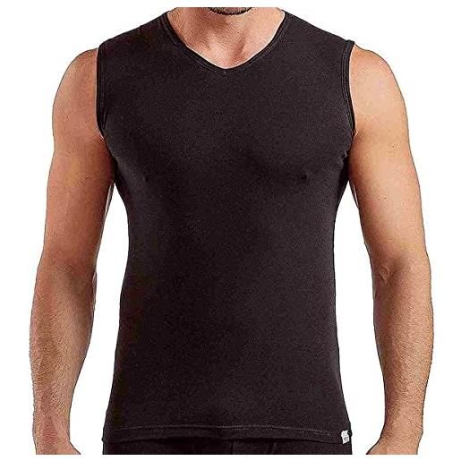Enrico Coveri (3pz) canotta smanicato in cotone elasticizzato (it 48/50, nero)