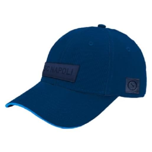 gh cappello compatibile napoli calcio ufficiale enzo castellano - cappello uomo estivo con visiera napoli berretto baseball cotone blu e pelle taglia unica