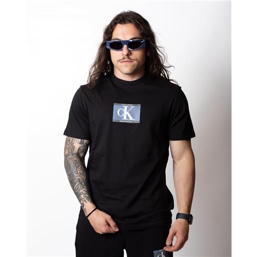 Calvin Klein t-shirt Calvin Klein in jersey con stampa logata a contrasto uomo
