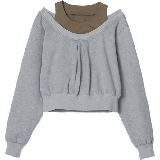 3.1 Phillip Lim felpa con cut-out - grigio